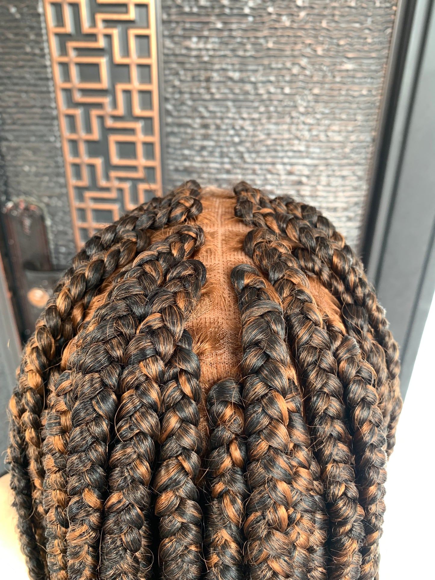 Chunky full lace box braids