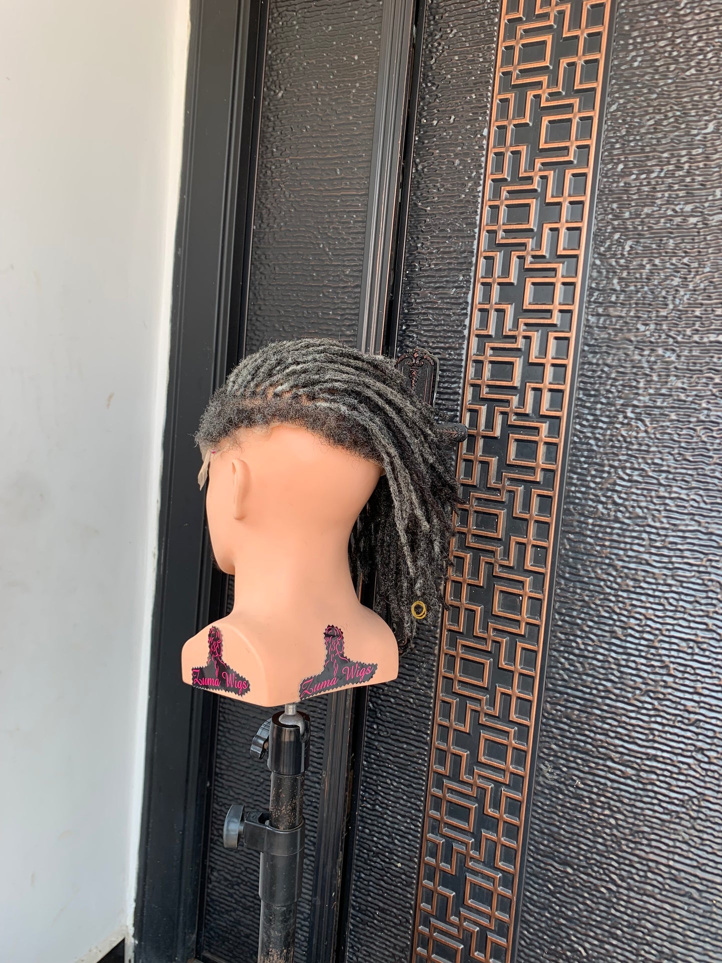 Custom made Dreadlock toupee, salt and pepper