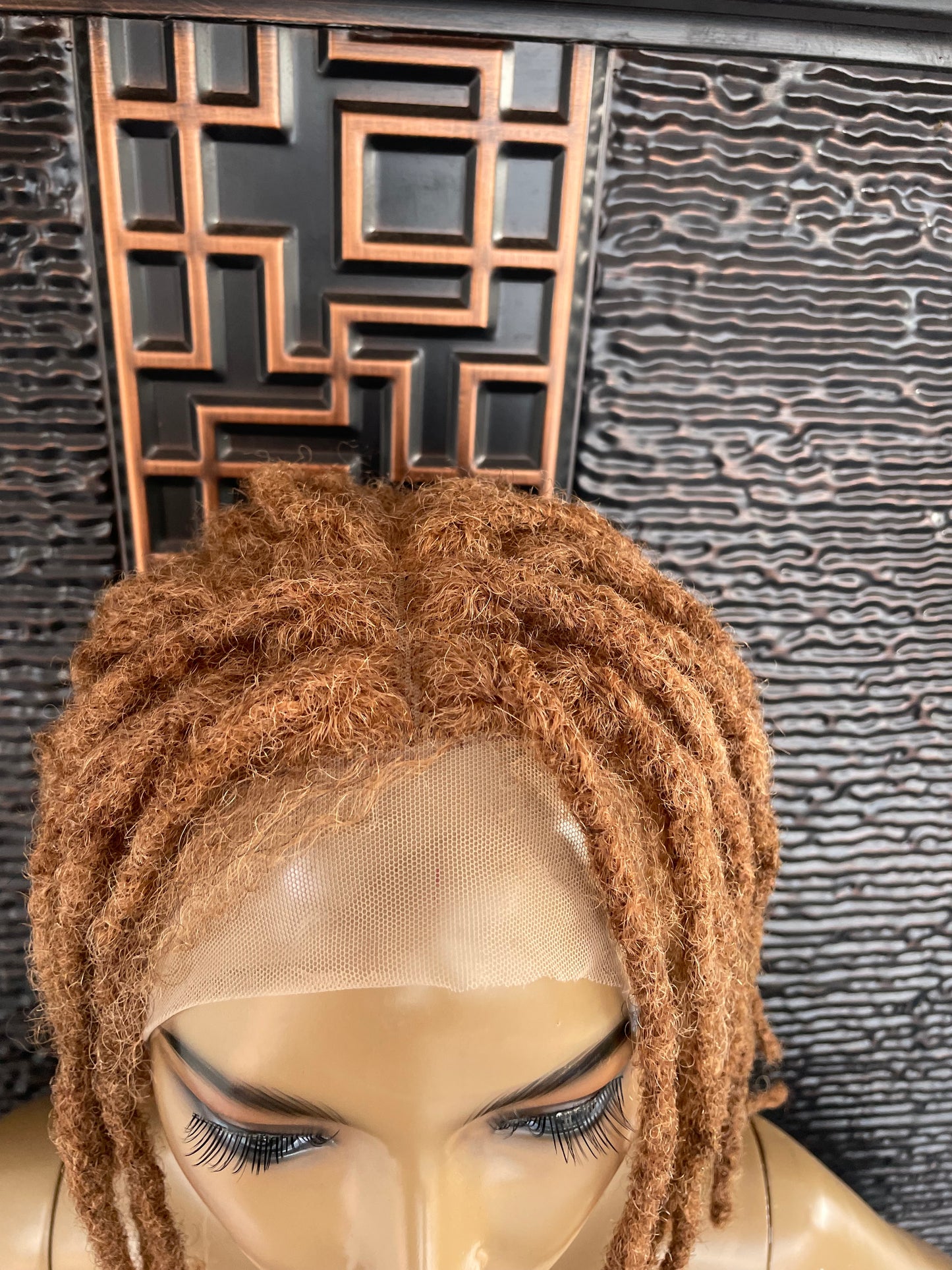 Light brown human hair loc wig