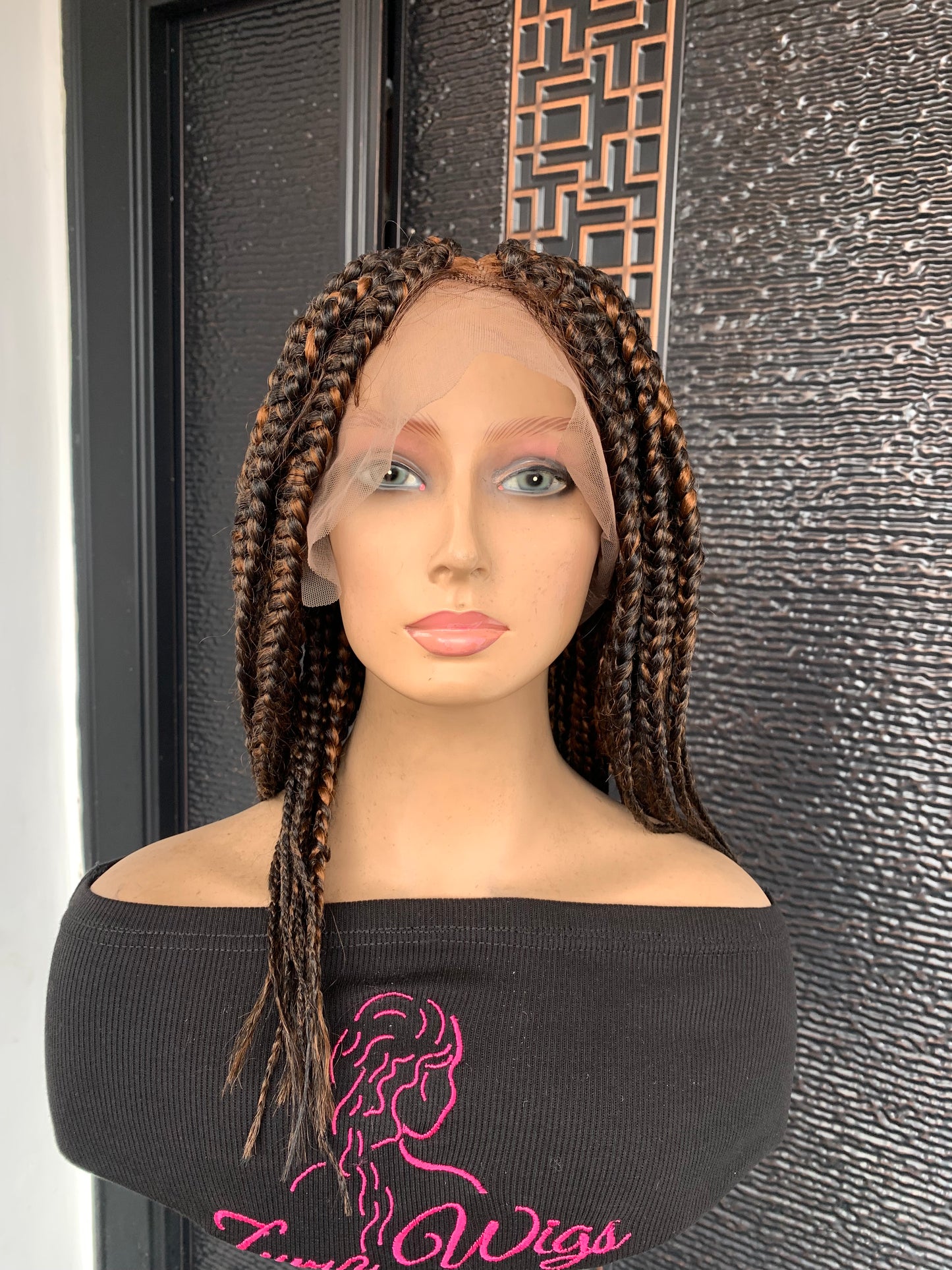 Chunky full lace box braids