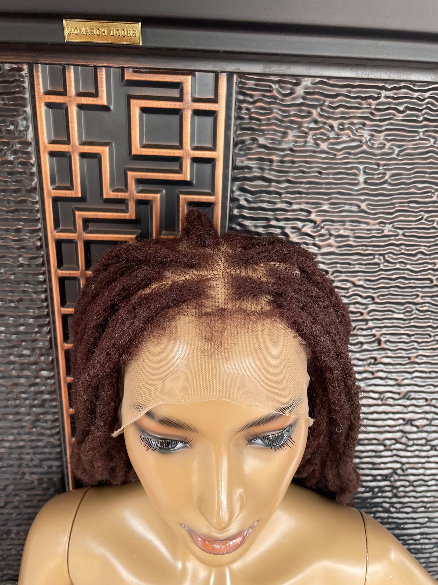 Brown synthetic dreadlock wig