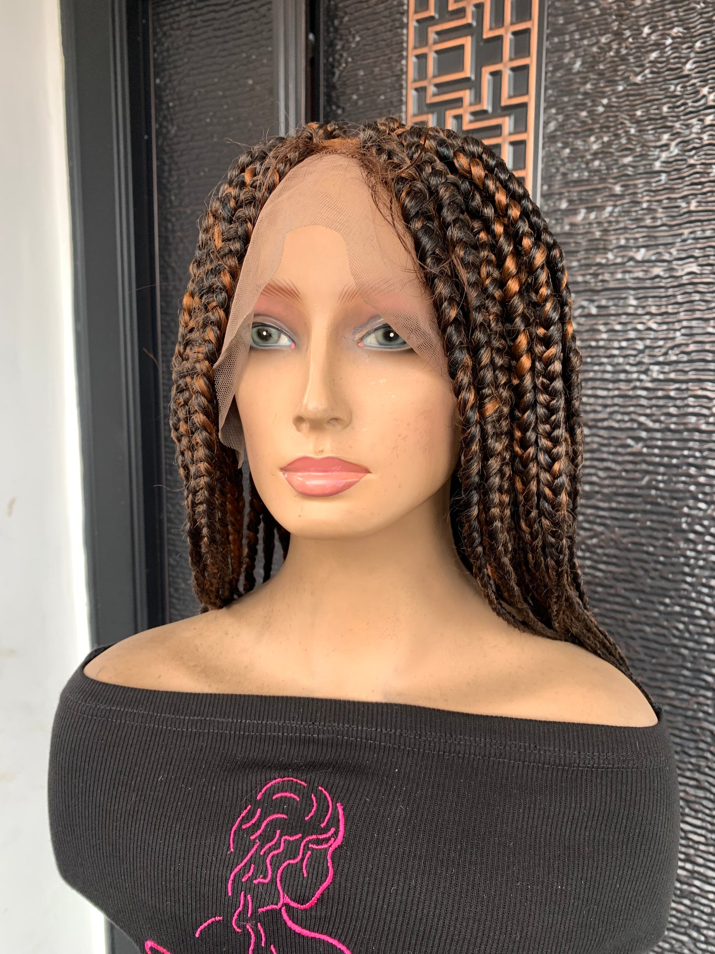 Chunky full lace box braids