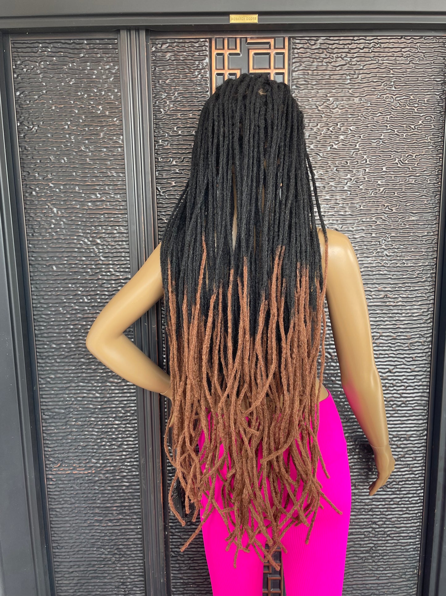 Ombré synthetic dreadlock wig, 34”