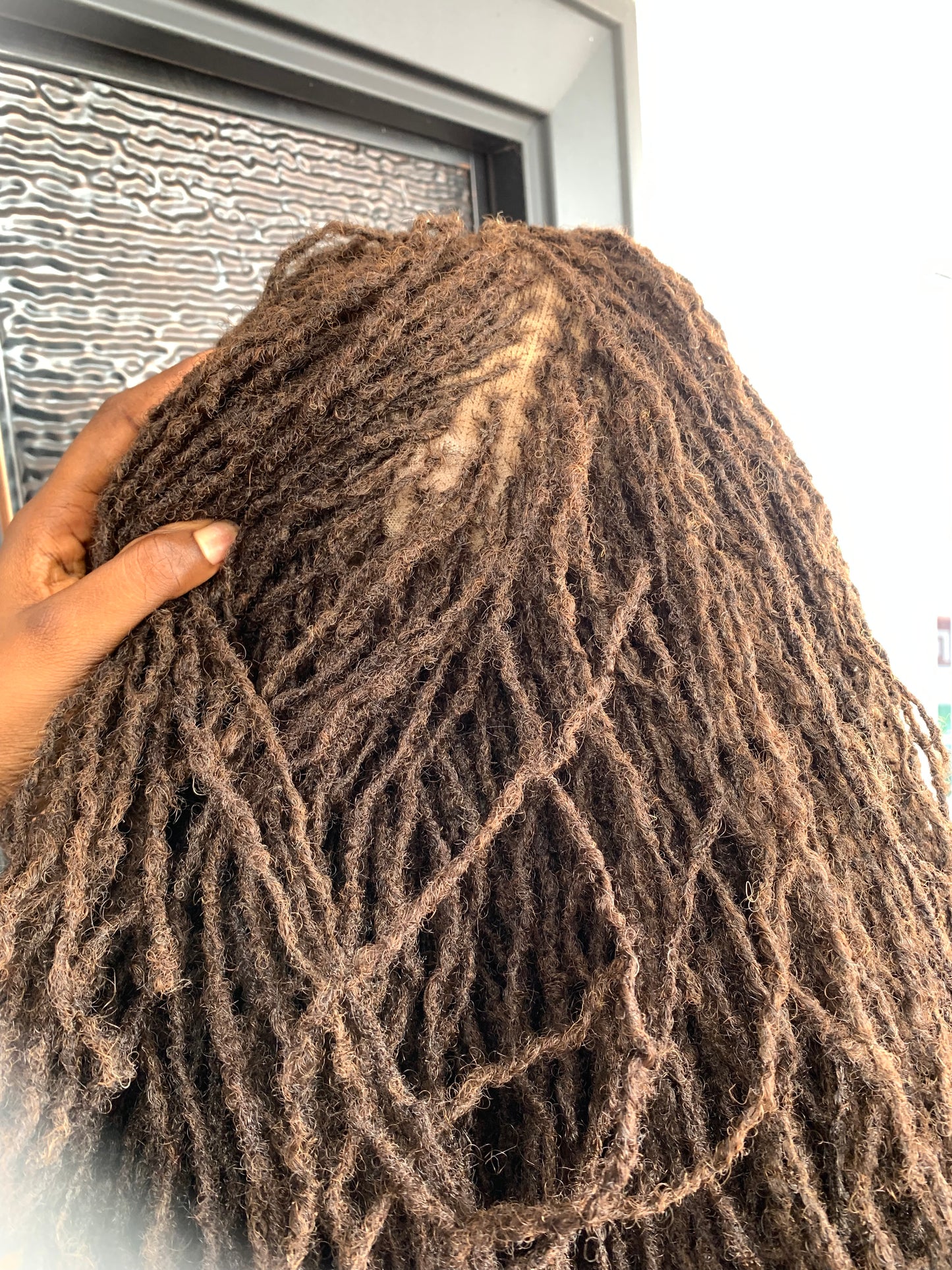 Brown sista locs wig, full lace wig, full density locs wig