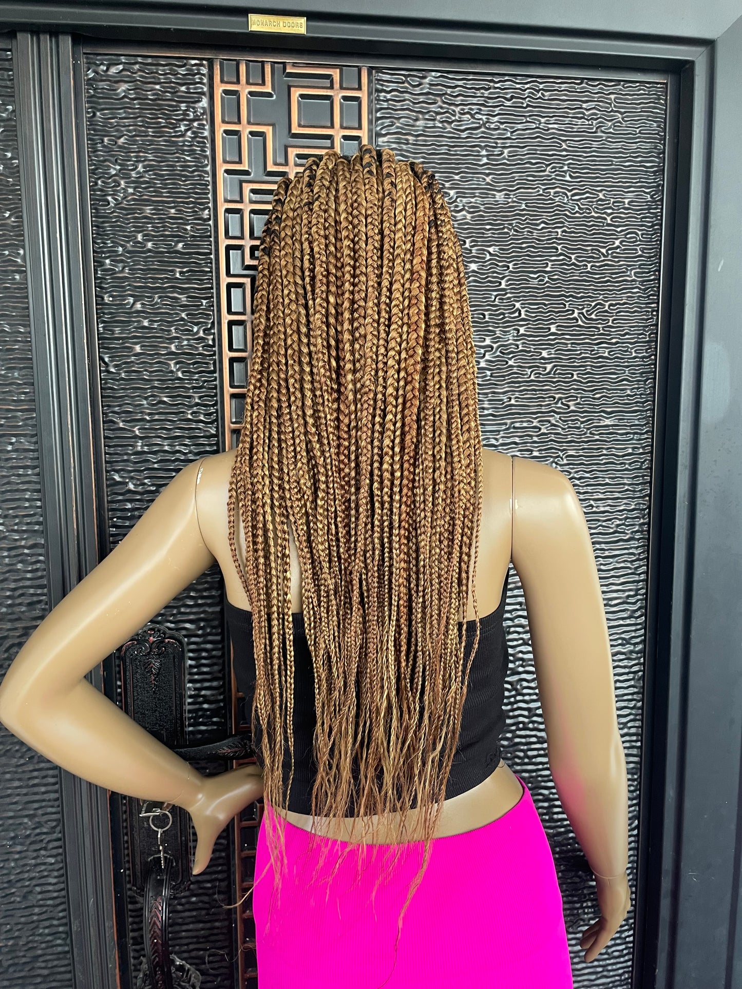 Lace front criss cross braids