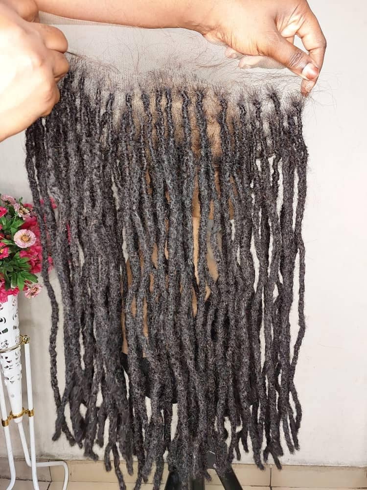 Rastas de cabello humano con encaje frontal para la alopecia