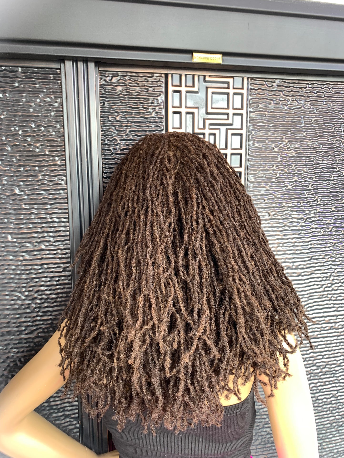 Brown sista locs wig, full lace wig, full density locs wig