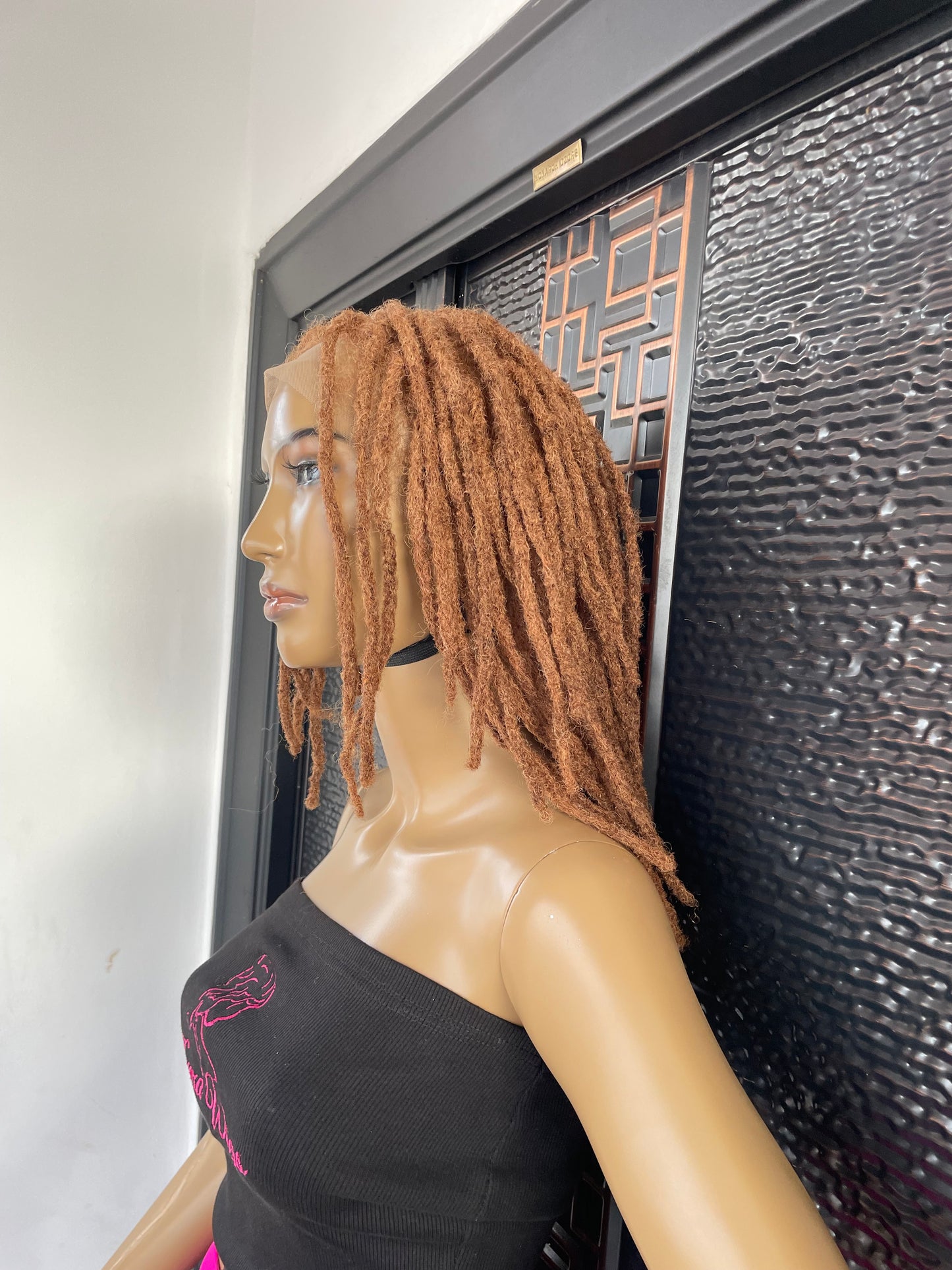 Light brown human hair loc wig