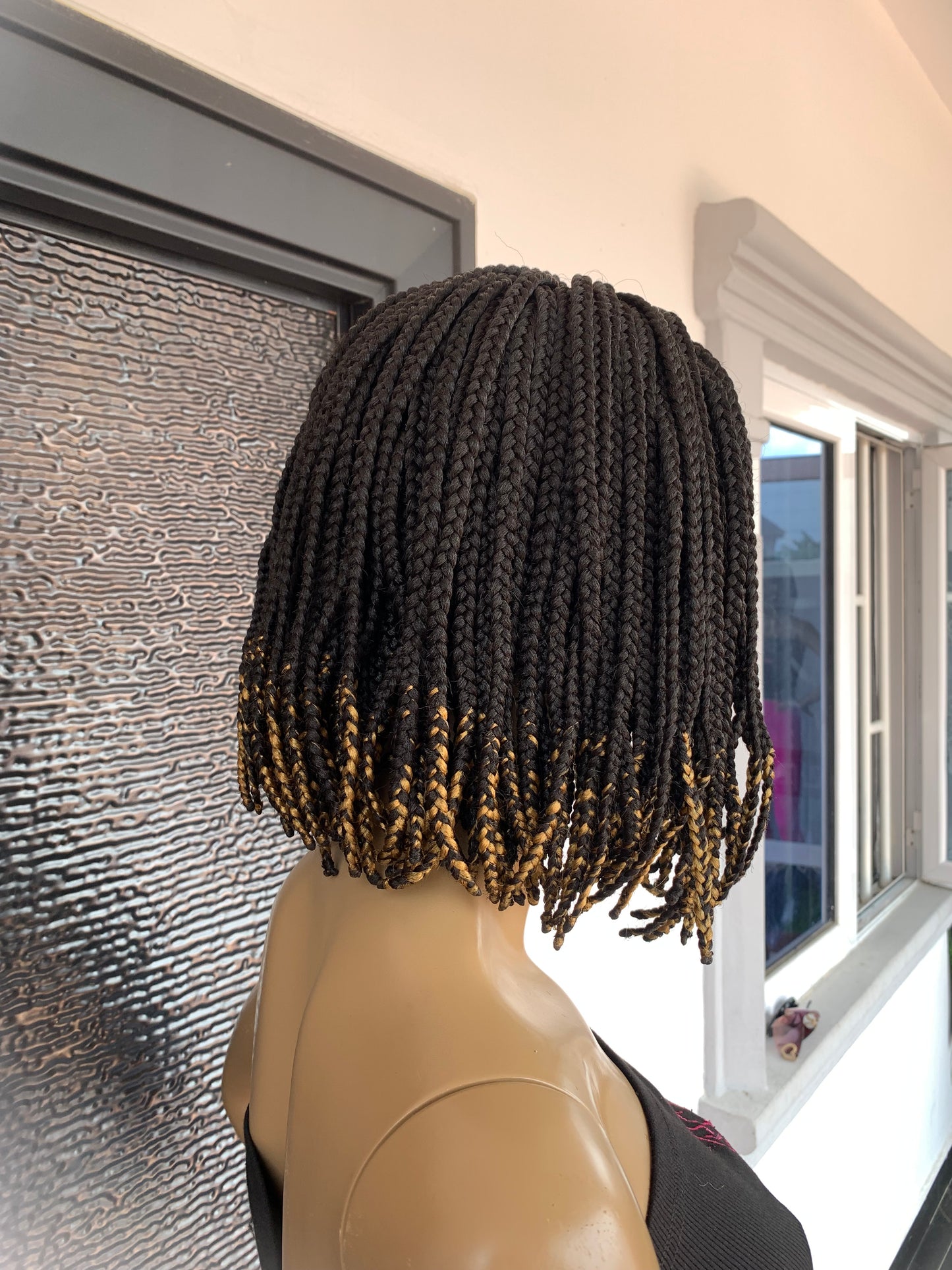 Bob braid wig with honey ends