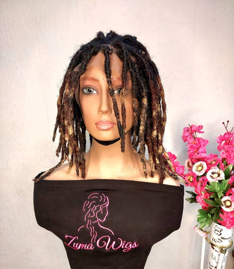 Mixed color synthetic locs wig