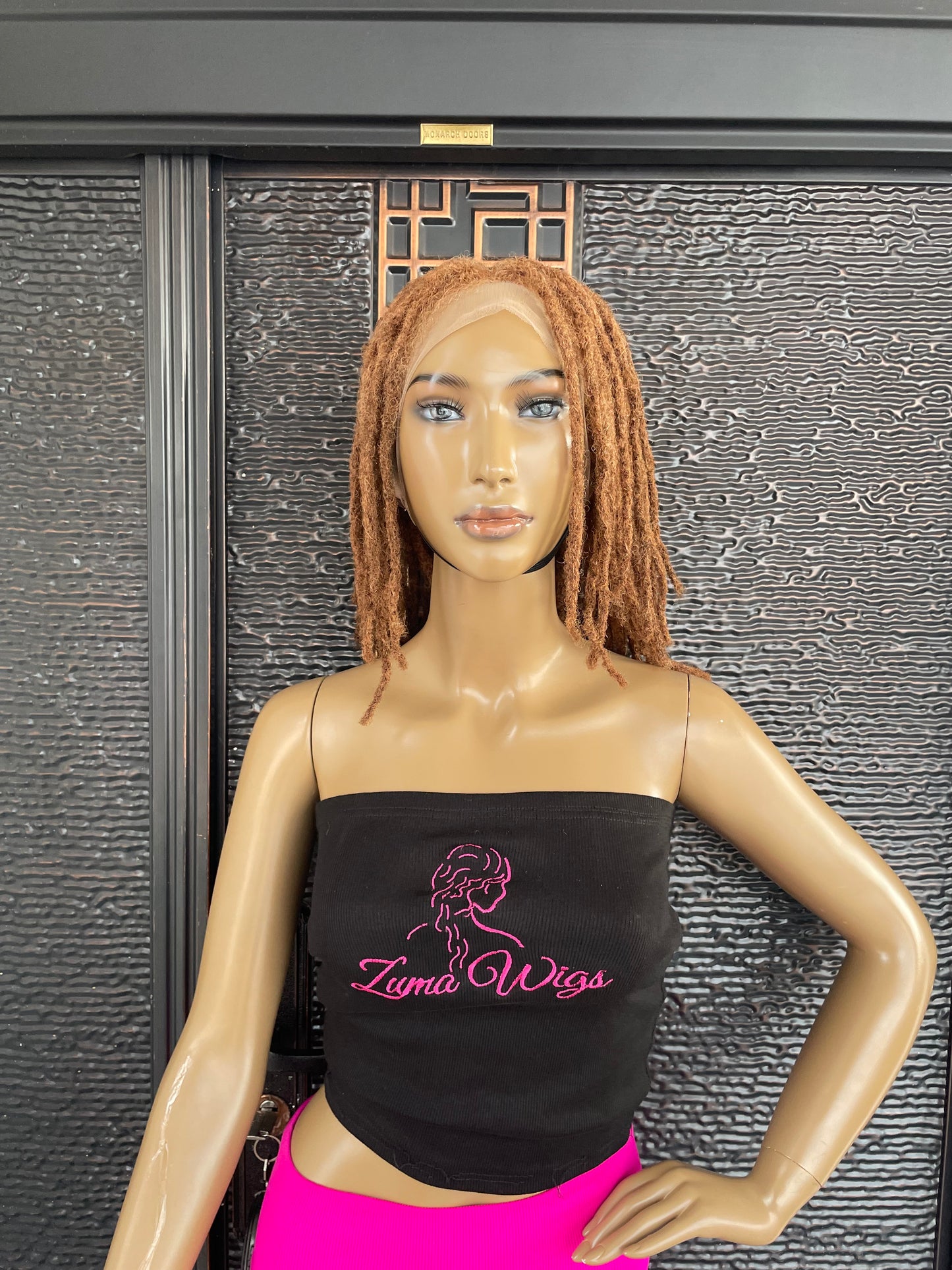 Light brown human hair loc wig