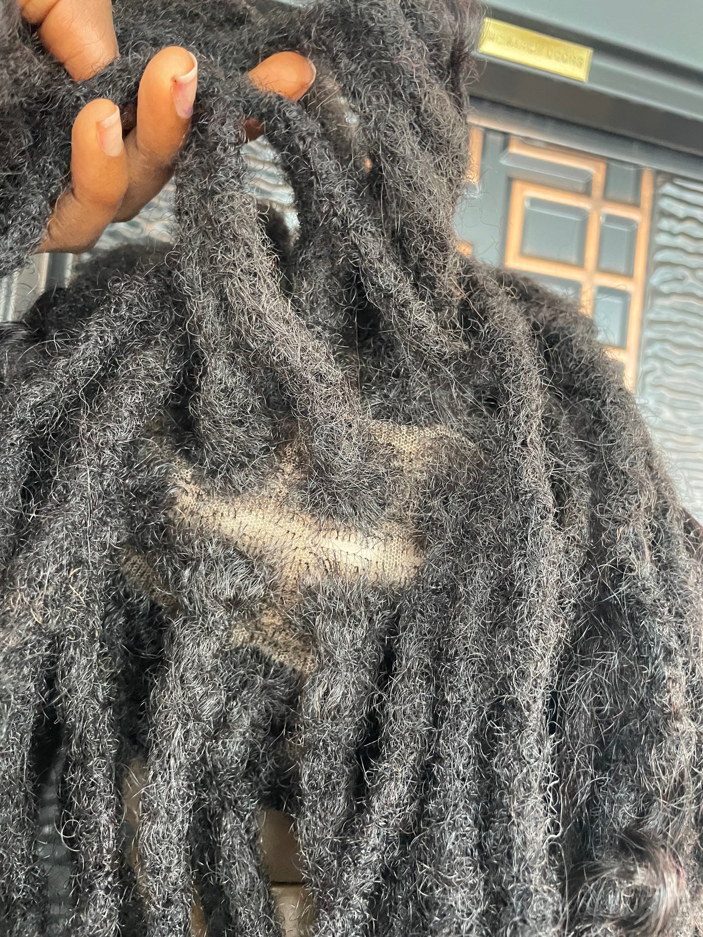 Peluca de diosa con rastas de cabello humano