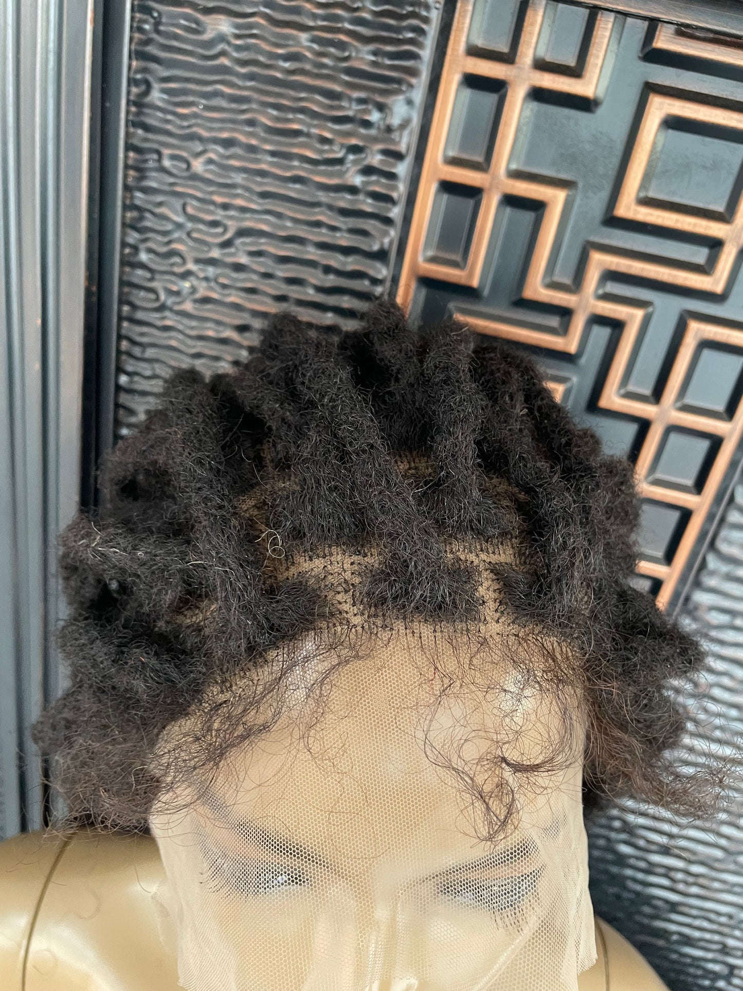 Peluca de diosa con rastas de cabello humano