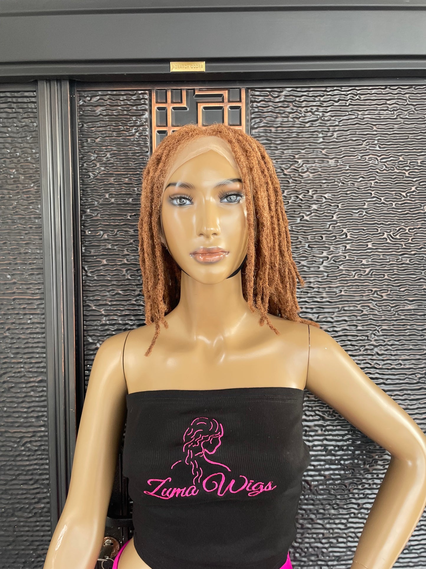 Light brown human hair loc wig