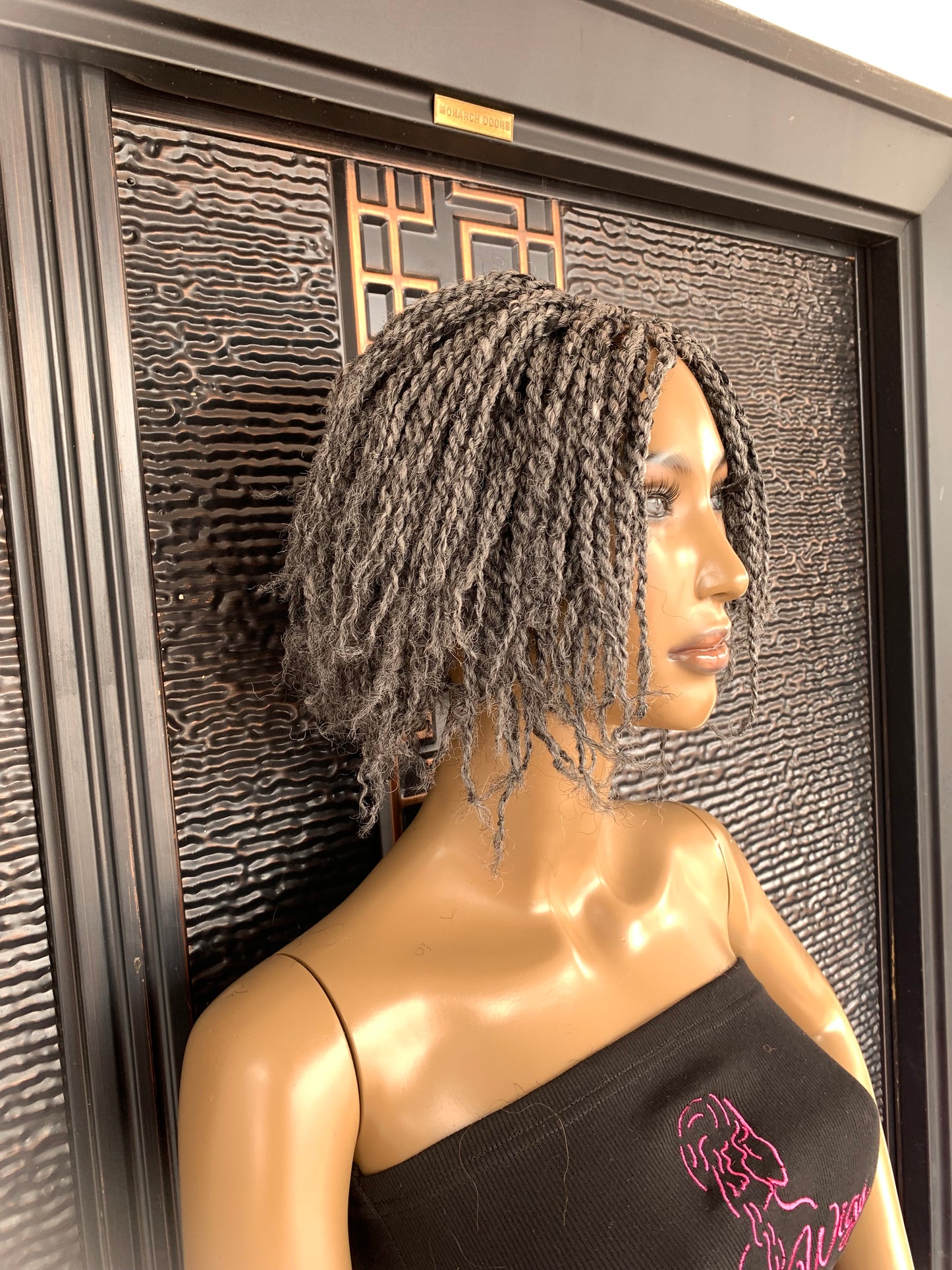 Graue Marley Twists Perücke