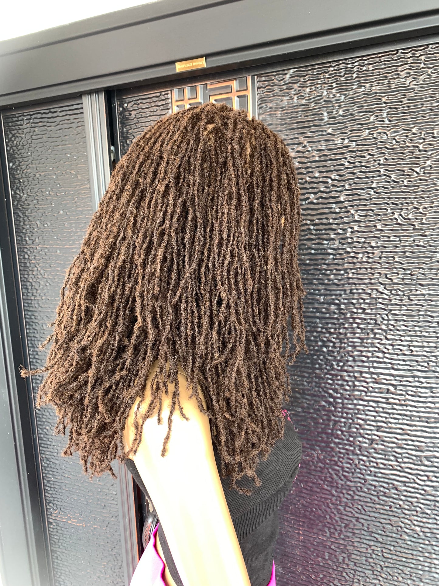 Brown sista locs wig, full lace wig, full density locs wig