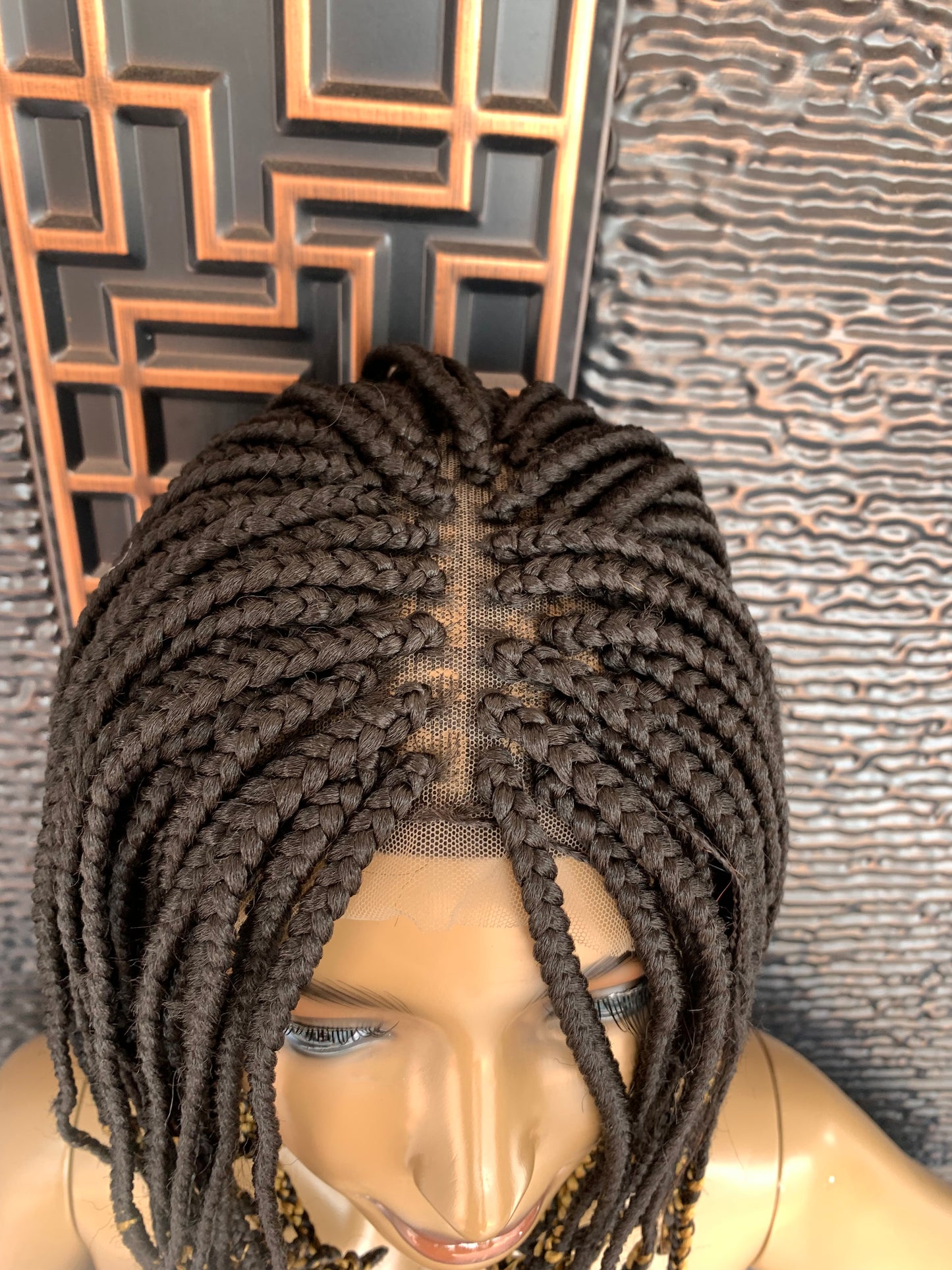 Bob braid wig with honey ends