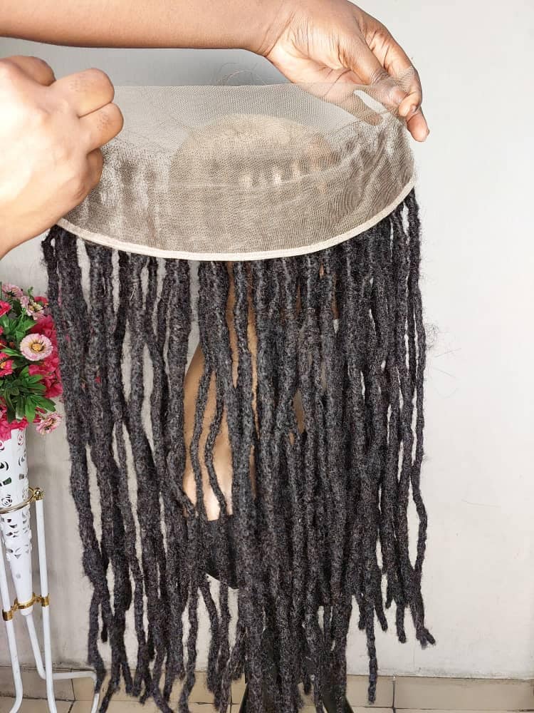 Rastas de cabello humano con encaje frontal para la alopecia