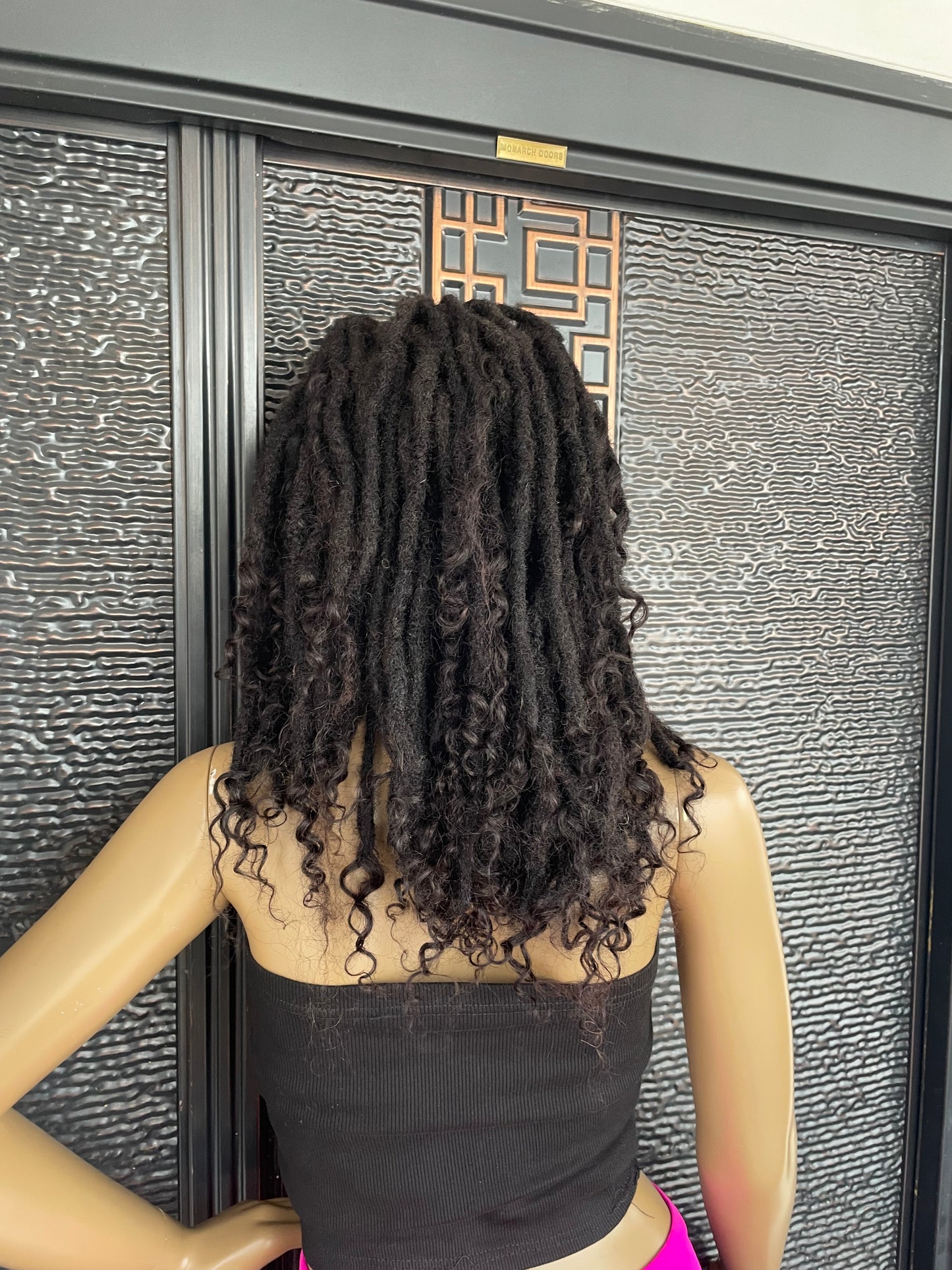 Peluca de diosa con rastas de cabello humano