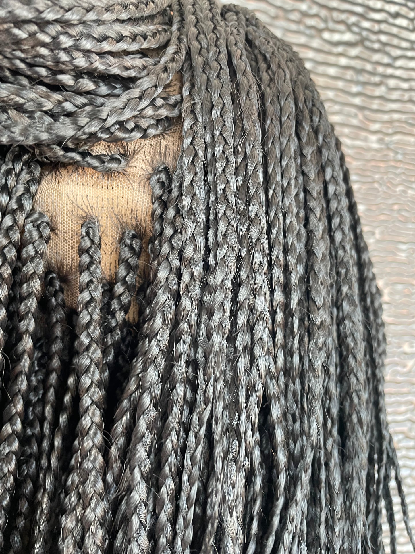 Black full lace box braid wig