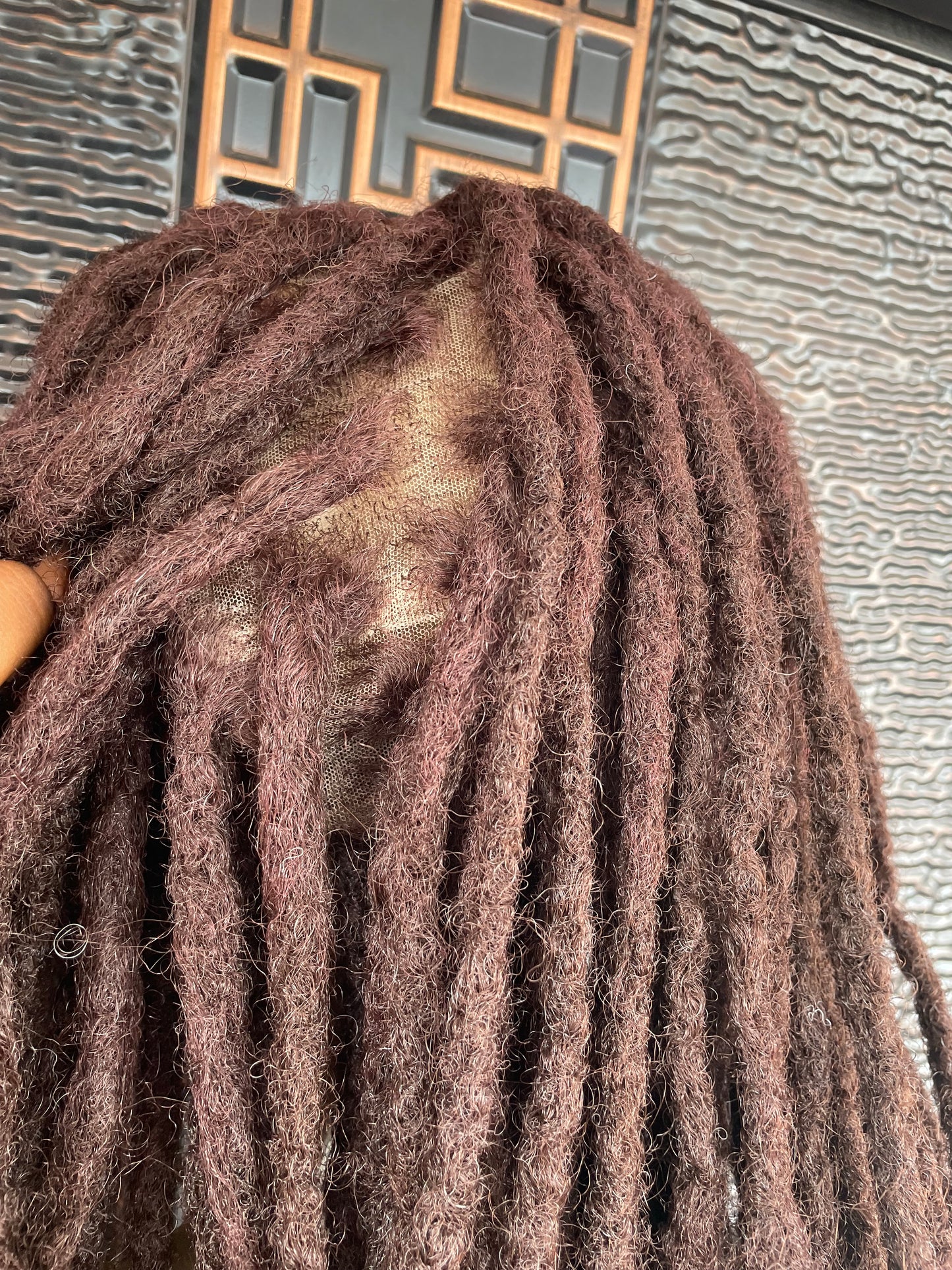 Brown synthetic dreadlock wig