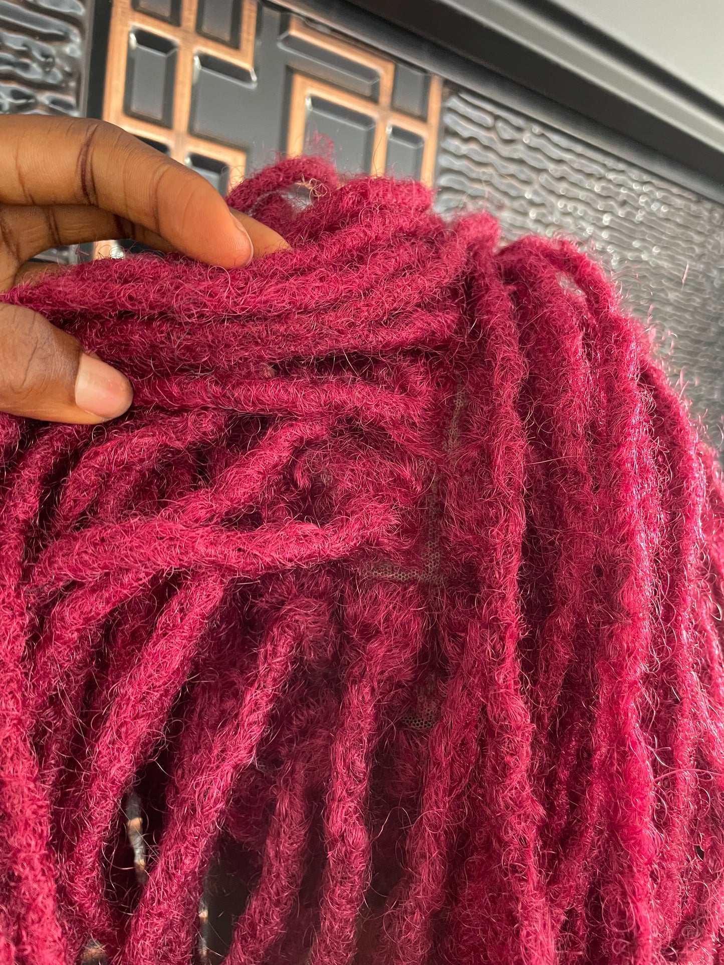 Peluca con rastas sintéticas ombré