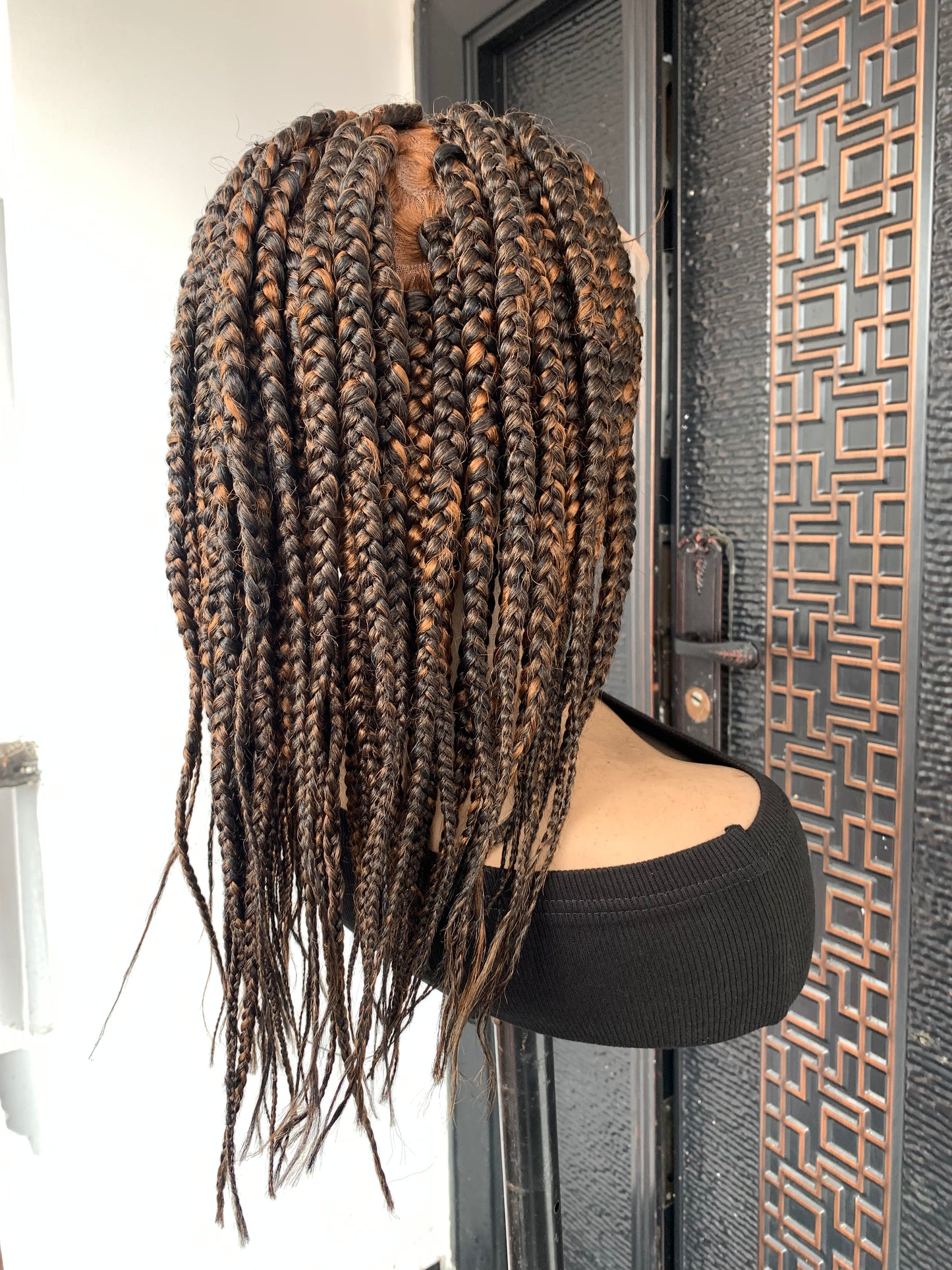 Chunky full lace box braids